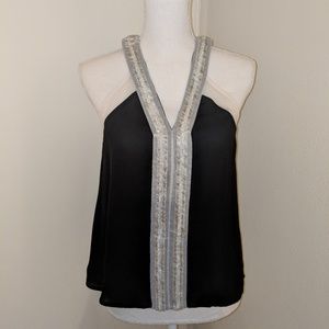EUC Black and Nude Embellished Blouse